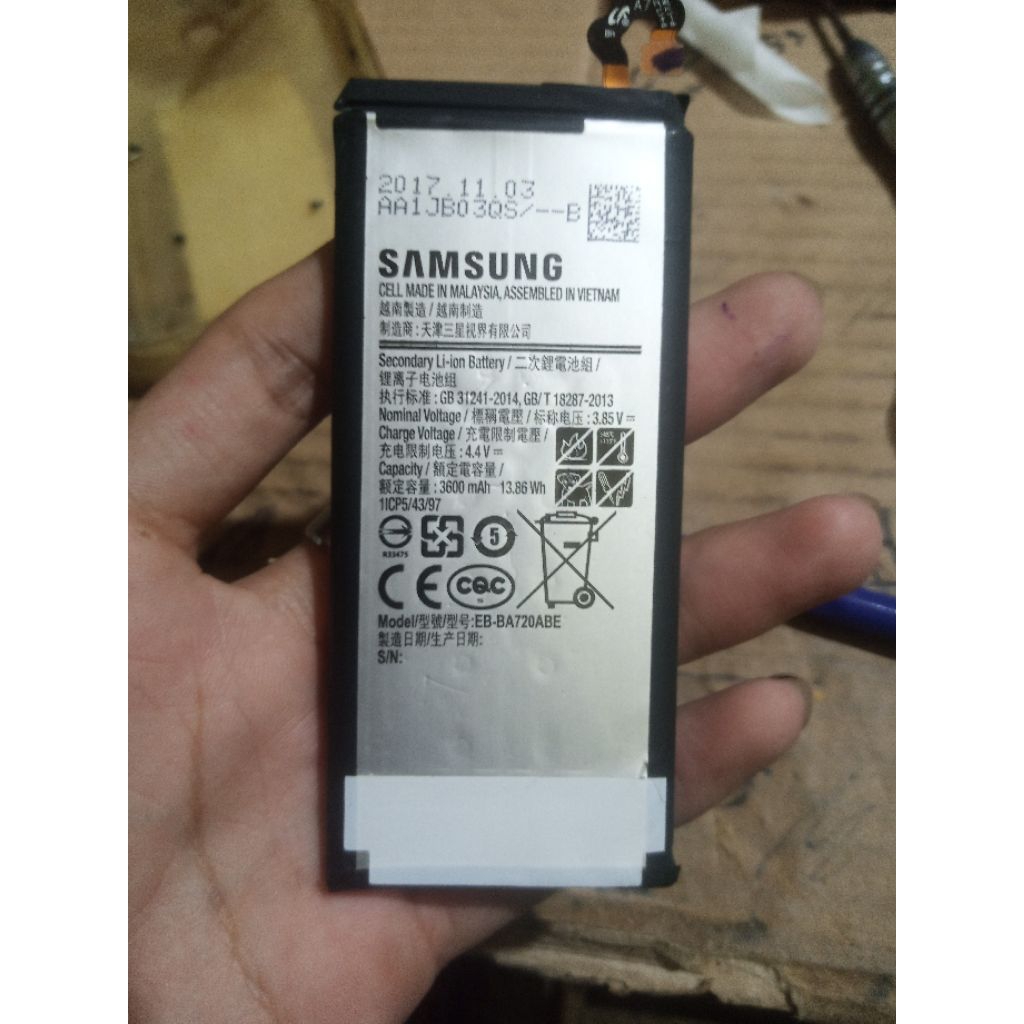 Baterai Samsung A7 2017 Original Cabutan