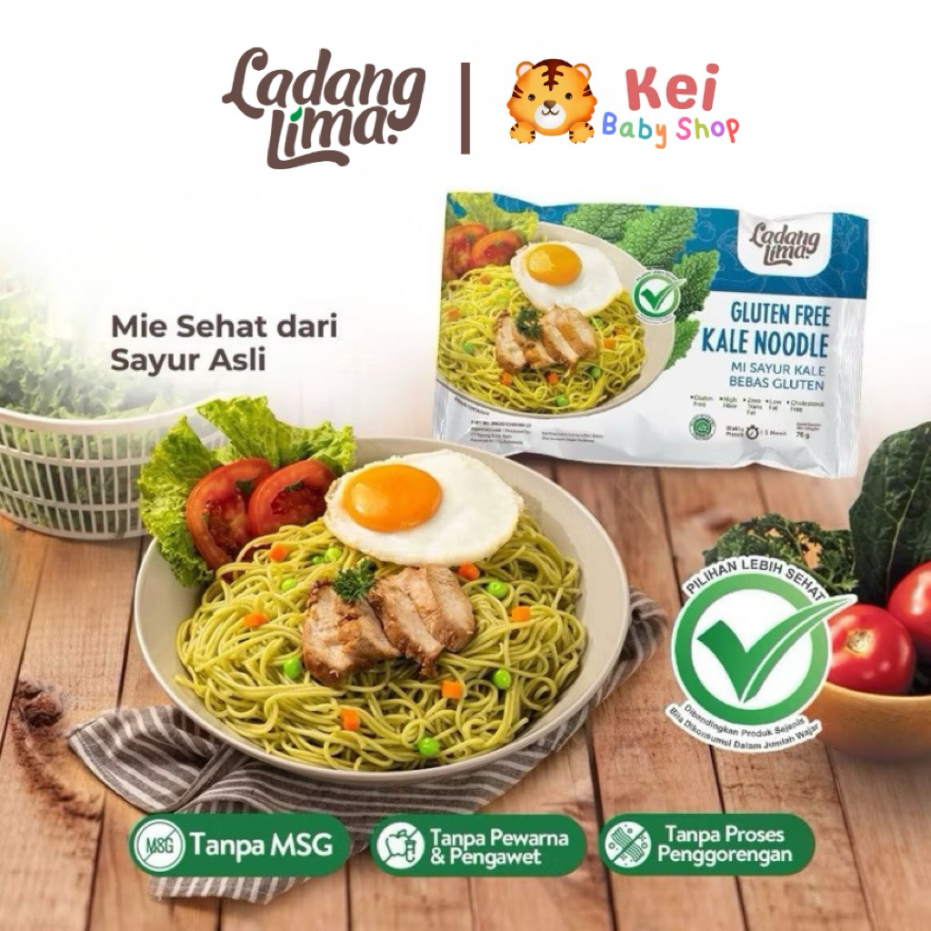 Ladang Lima Mie Sehat Gluten Free Non MSG / Mie Instant Goreng Sehat