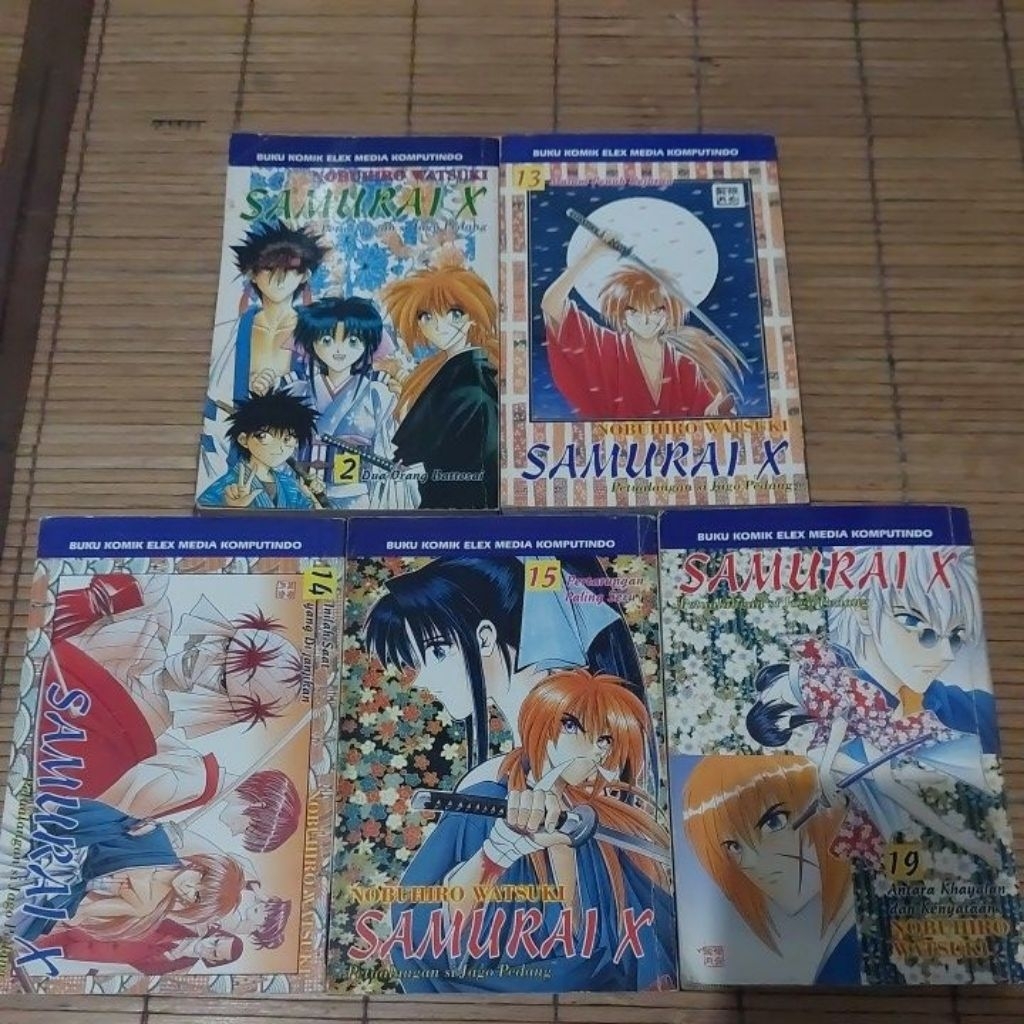 Komik Samurai X Vol 2, 13, 14, 15, 19 By Nobuhiro Watsuki (Preloved)