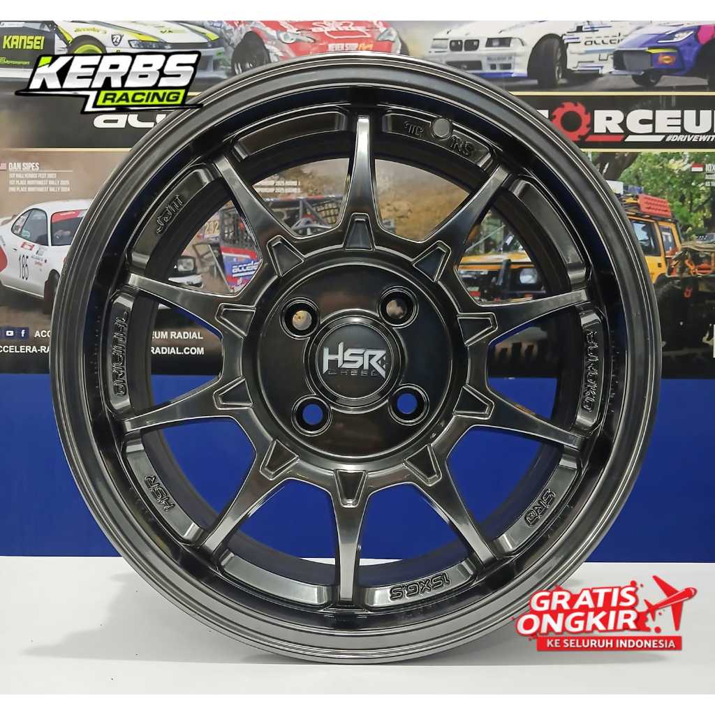 Velg Mobil Racing HSR Ring 15 Buat Mobil Freed Mobilio Avega Estilo Agya Karimun Dll Pelek Ring15