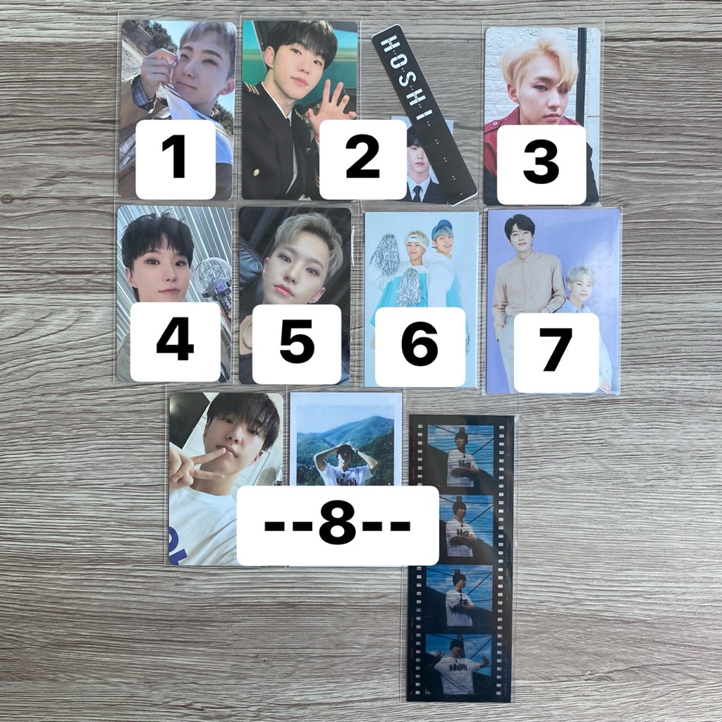 [REPRICE] SEVENTEEN HOSHI PHOTOCARD OFFICIAL pc scoups choi seungcheol kkuma cimumu cheol its tc tra
