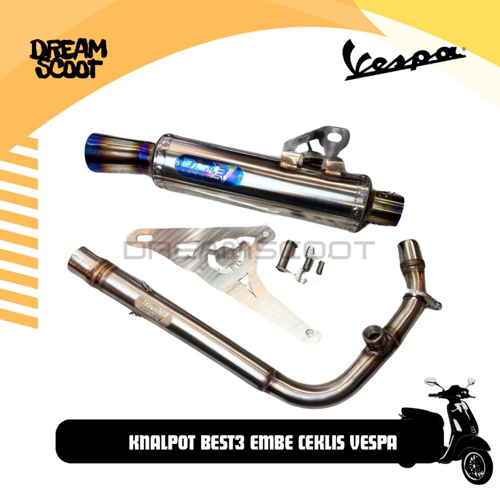 Knalpot Vespa Best 3 Embe Inlet 38 Vespa Sprint Vespa Primavera Vespa s Vespa LX Knalpot Vespa Muffl