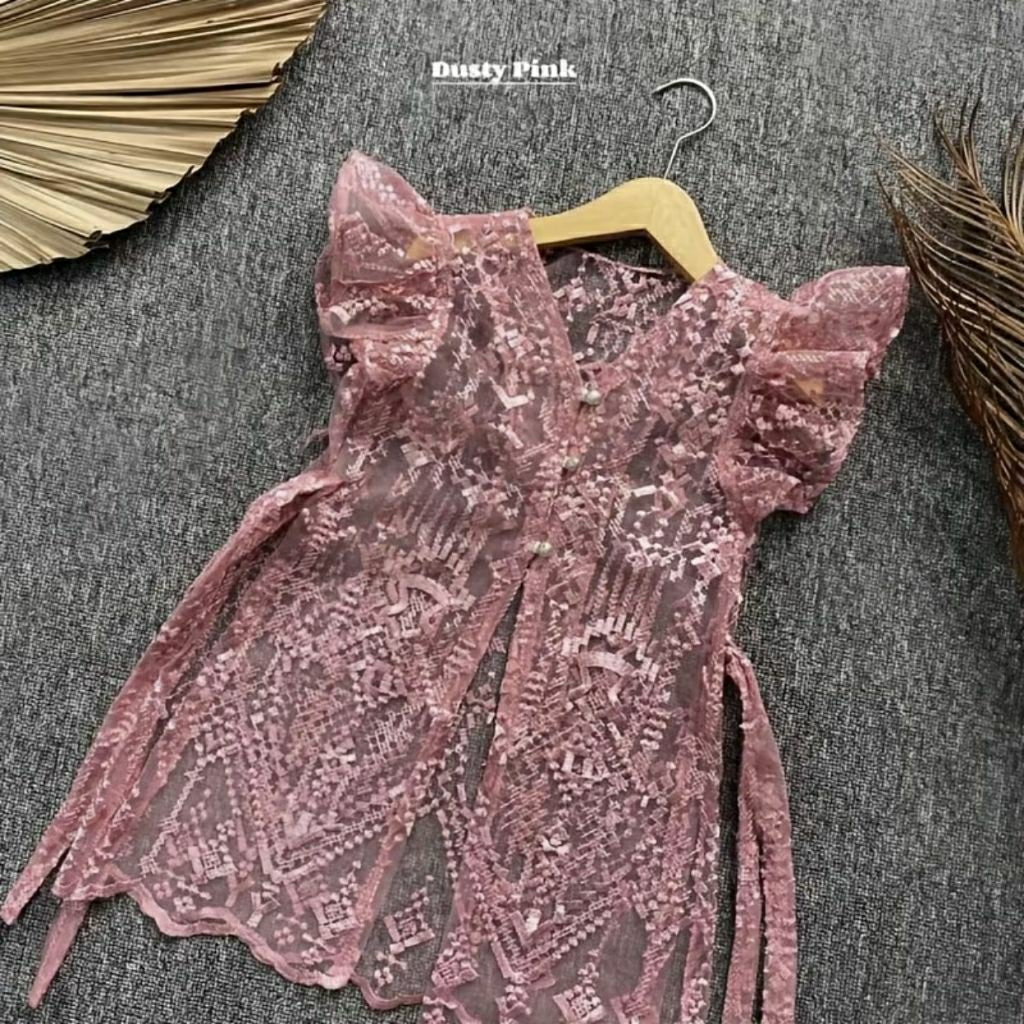 Outer brukat tile / outer brukat anak / dress lebaran anak / rompi brukat
