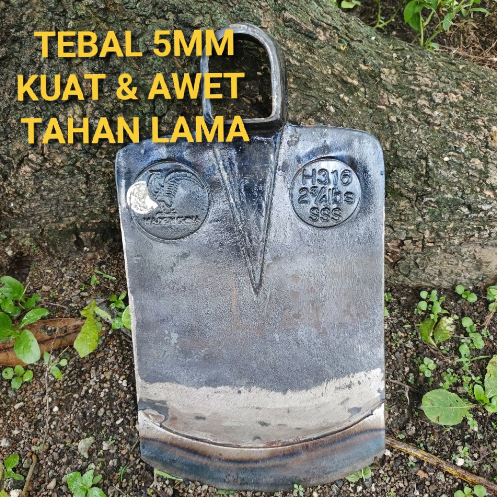 Pacul Terekan Baja Asli – Mata Cangkul Kuat, Tebal, Tajam & Awet (H316 2¾lbs)