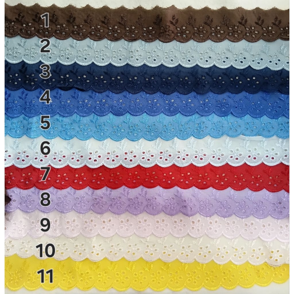 1 METER RENDA KATUN BORDIR LUBANG 5