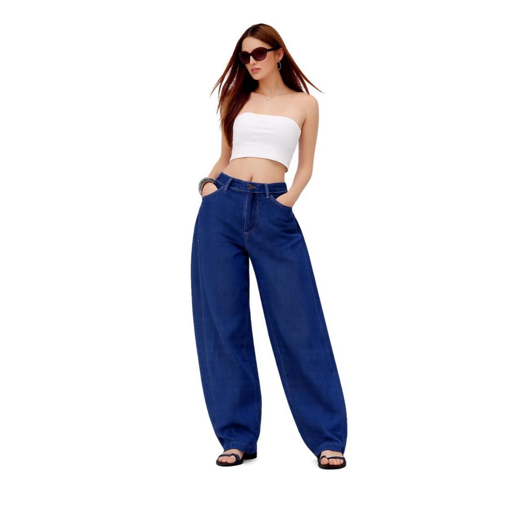 Emba Ladies - Emma Celana Barrel Jeans Wanita Collection