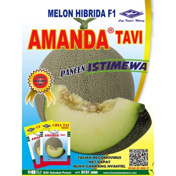 terbaru promo Benih Melon AMANDA TAVI ASLI Cap Kapal Terbang