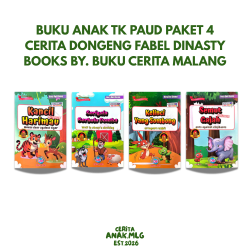Buku Anak TK PAUD Paket 4 Cerita Dongeng Fabel Dinasty Books By. Buku Cerita Malang