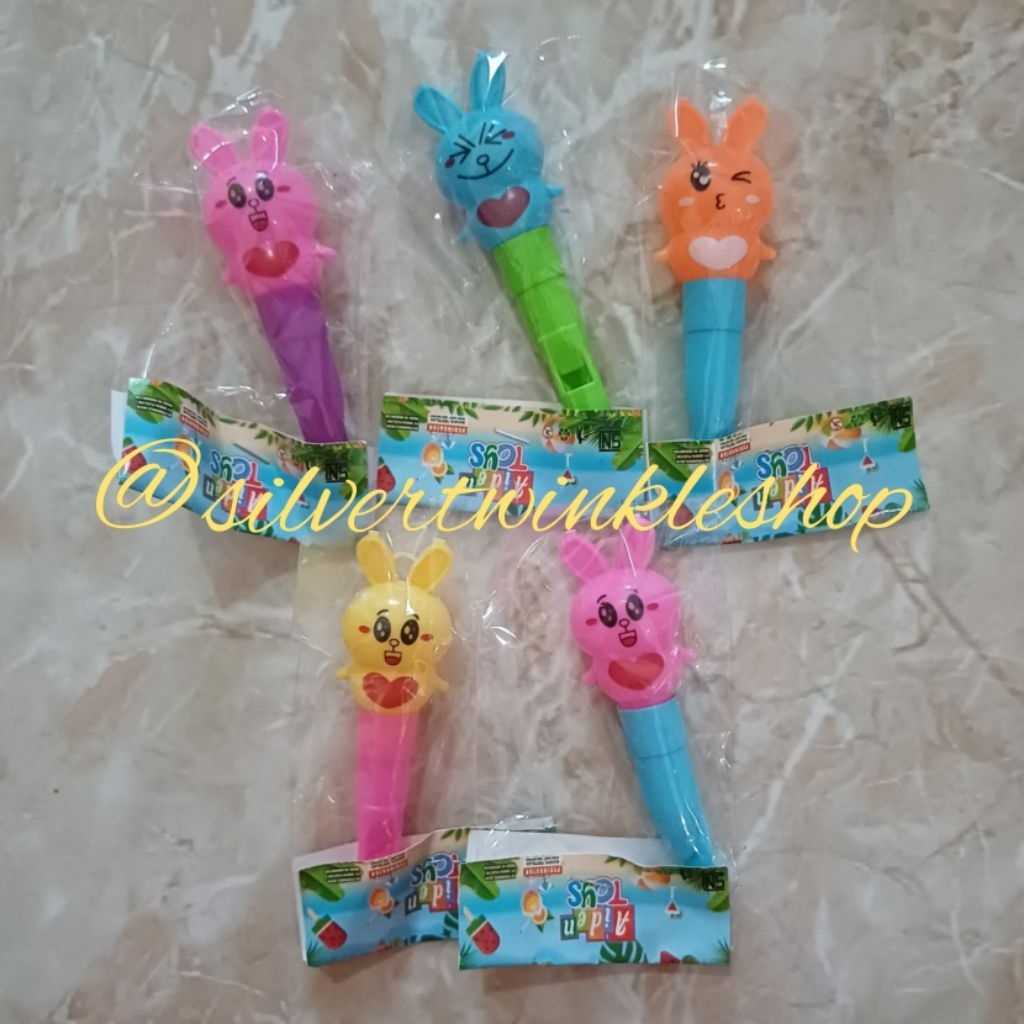 Mainan edukasi anak peluit bentuk hewan kelinci rabbit bunny priwitan priwit pluit alat tiup musik m