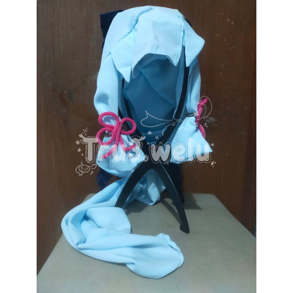Hijab Instan Cosplay Ayaka Kamisato Genshin Impact