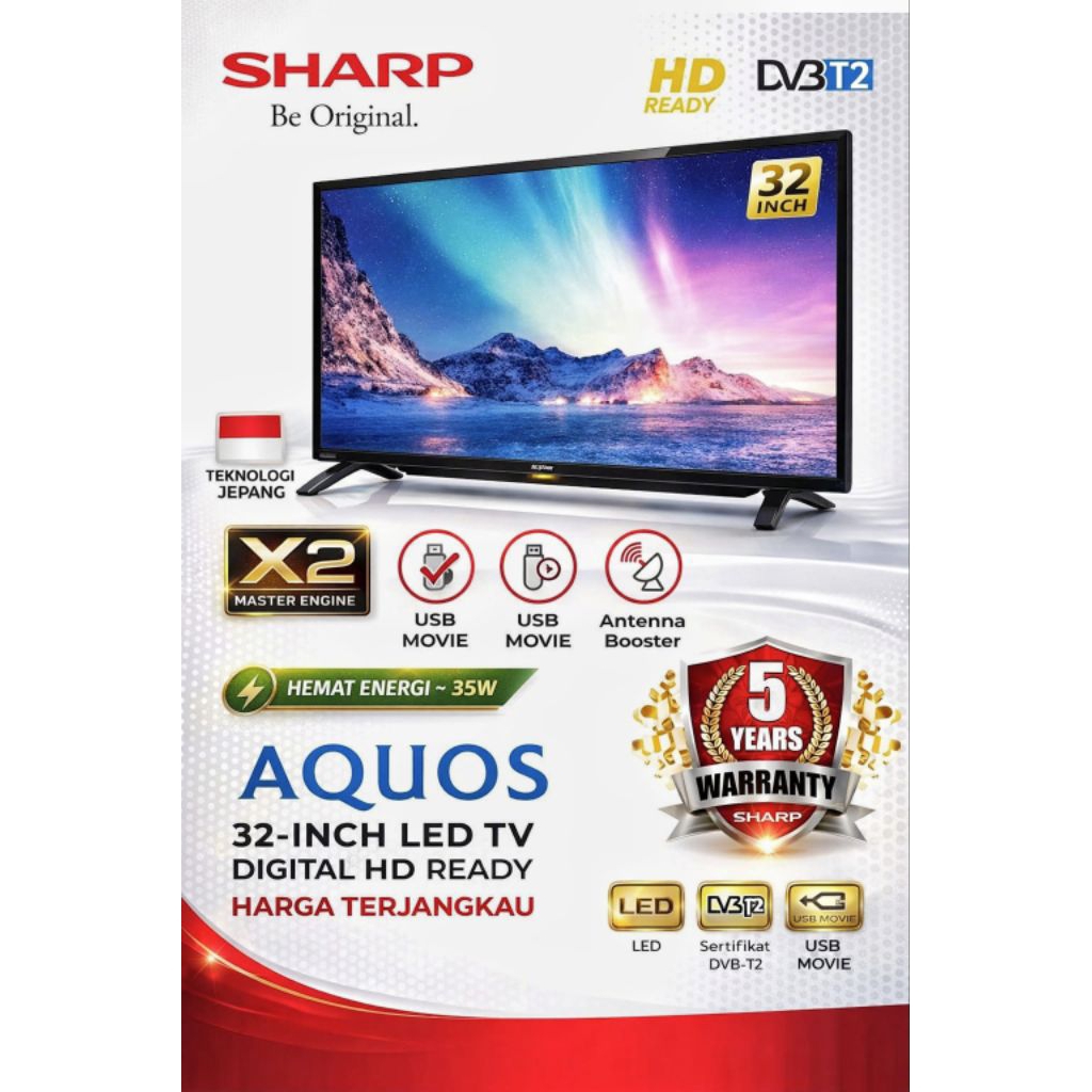 televisi SHARP 32DD1i digital USB movie