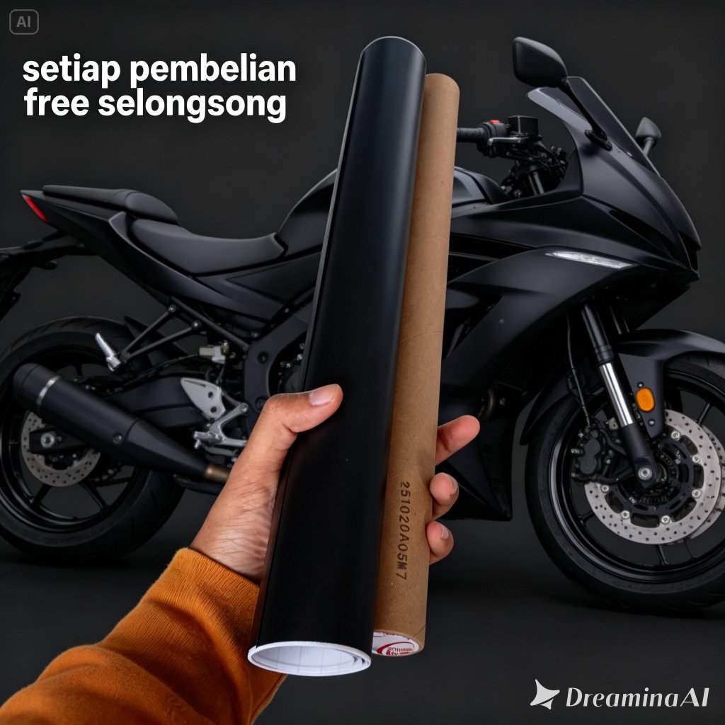 stiker aquarium hitam doff skotlet motor dan mobil