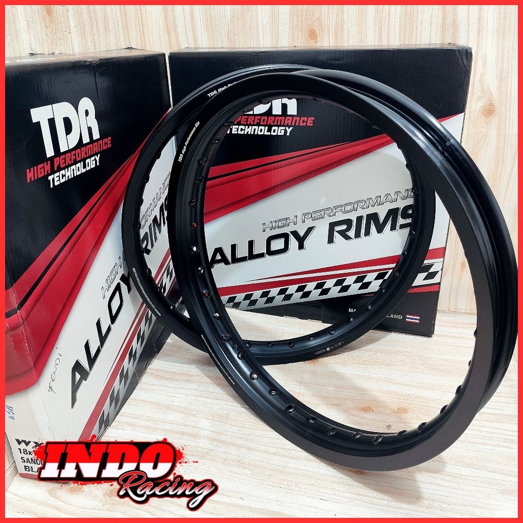 VELG TDR RACING WX RING 18 160/160 160/185 185/185 WARNA HITAM DOFF HOLE 36 ORIGINAL TDR RACING