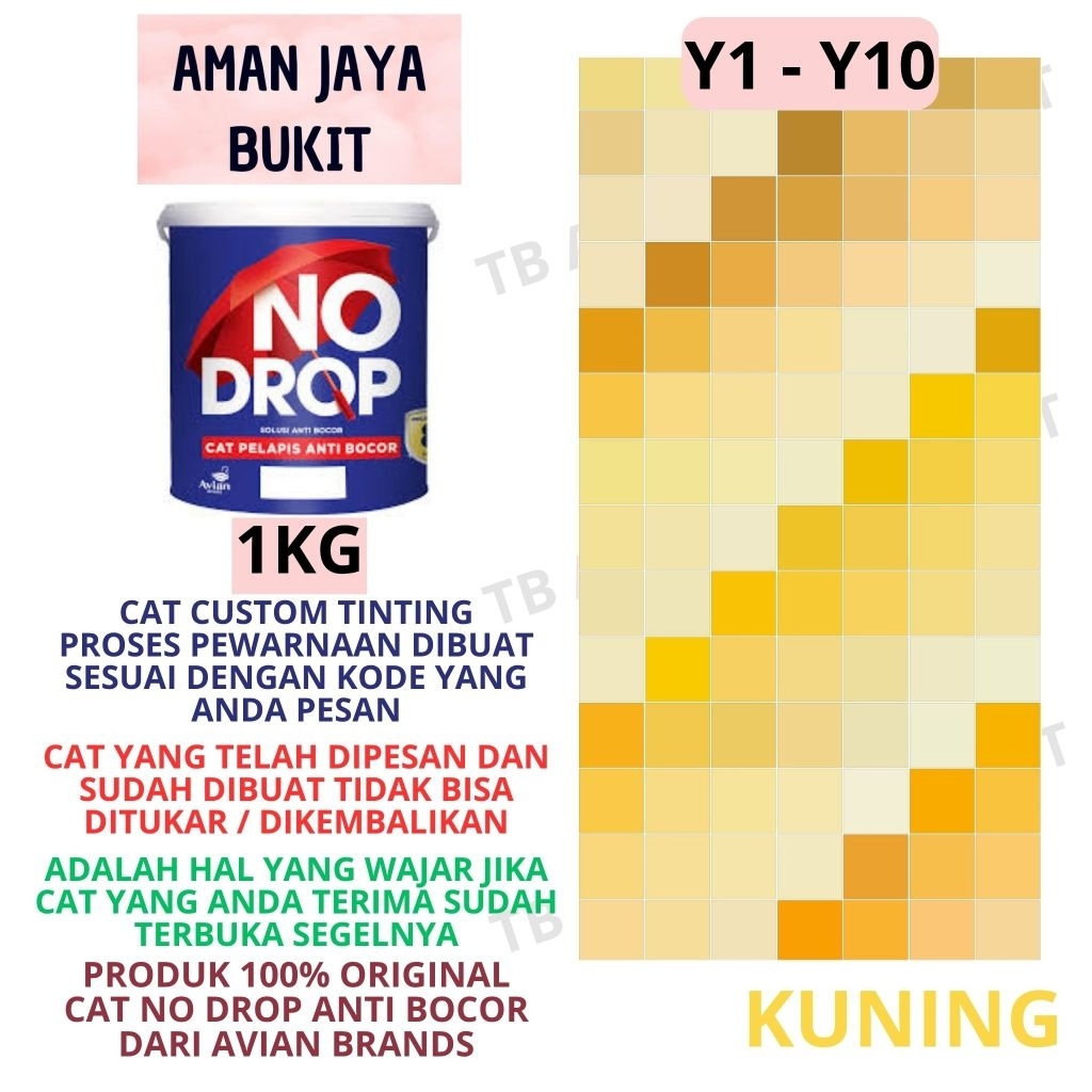 Cat No Drop 1KG Warna KUNING Pakai Mesin TINTING 888 Colour Sensation (PART 1)