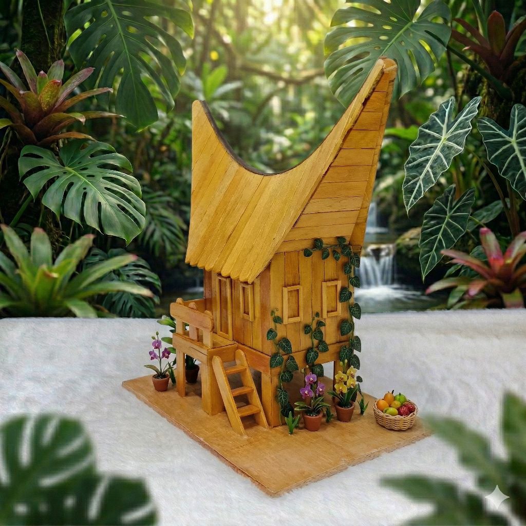 Miniatur Rumah Adat Tongkonan Rumah adat Toraja khas Sulawesi selatan
