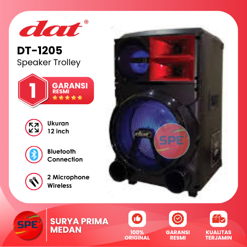 SPEAKER TROLLEY DAT UKURAN 12 INCH DT1205 GARANSI RESMI (MEDAN)