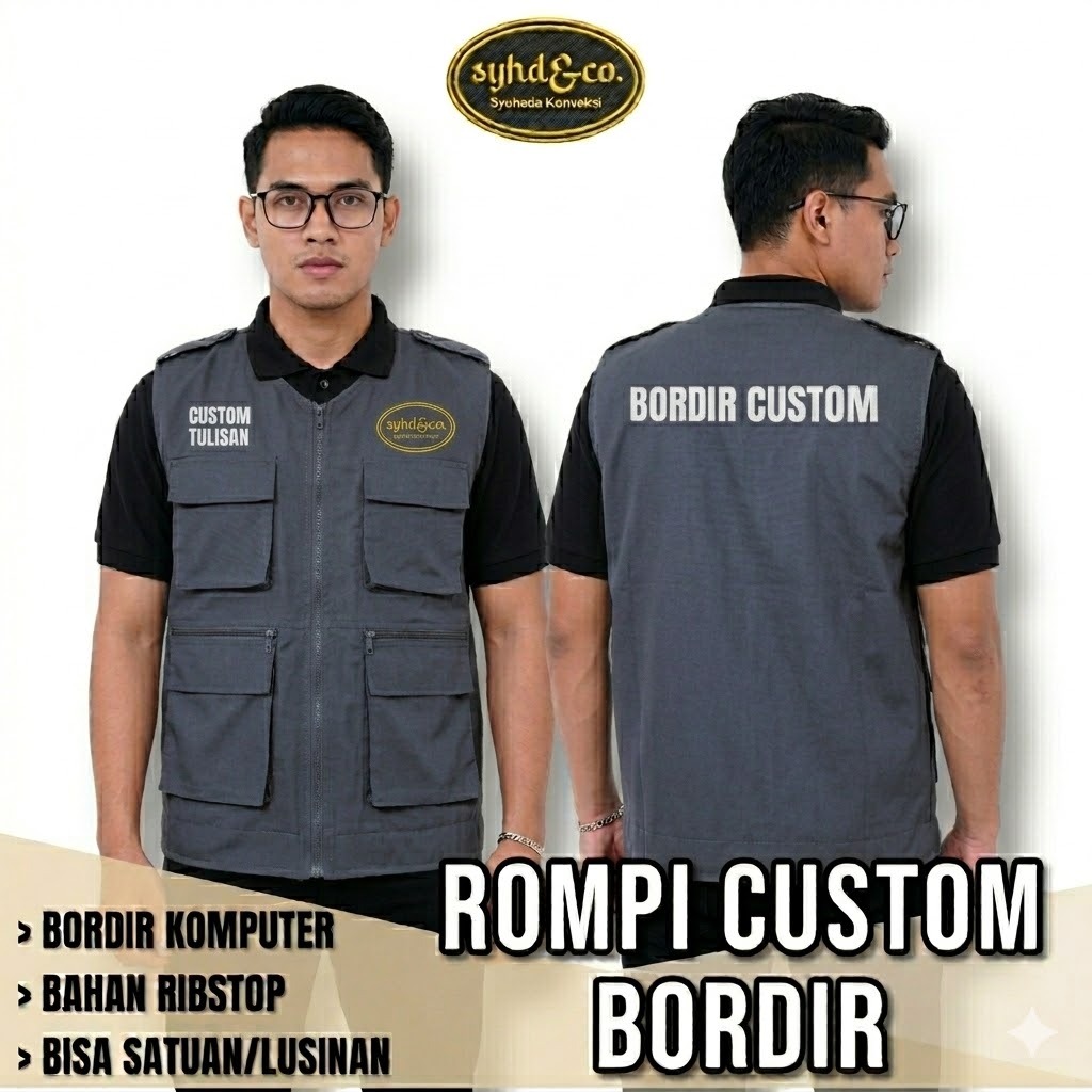 ROMPI BORDIR CUSTOM - BISA SATUAN/LUSINAN