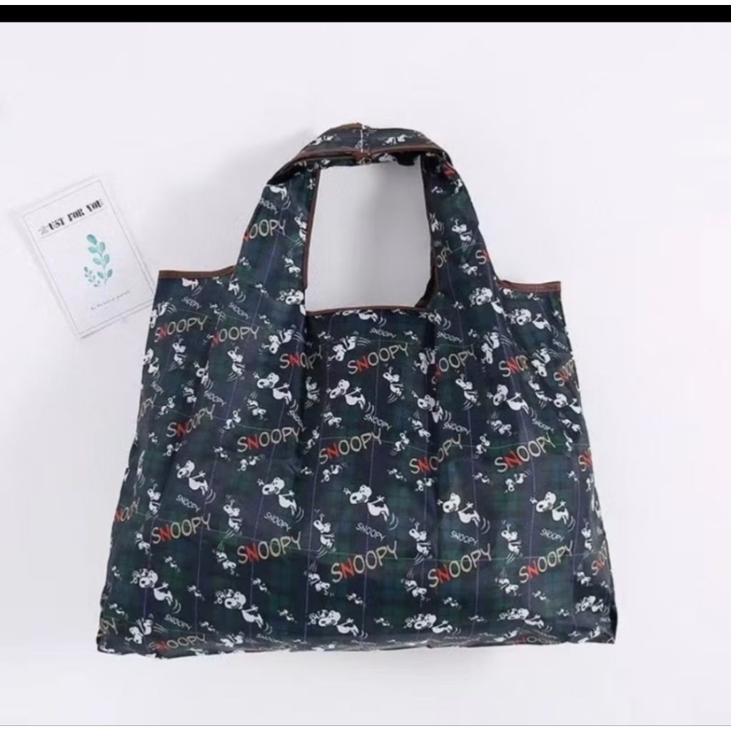 Tote bag snoopy tas belanja lipat karakter snoopy shopping bag karakter snoopy tas lipat wanita kara