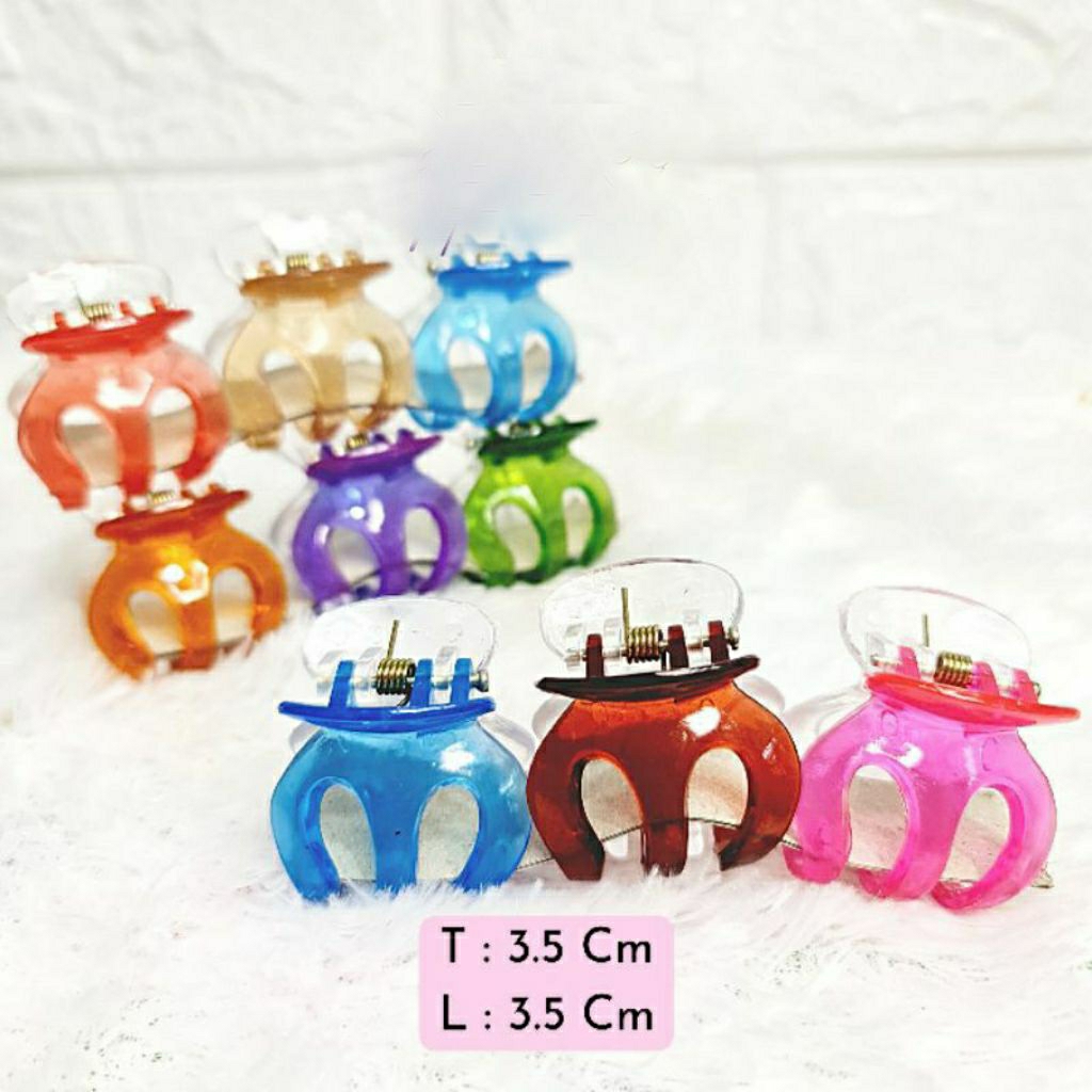 Jedai Bening 2 warna Ori premium lokal 5 cm jepit rambut