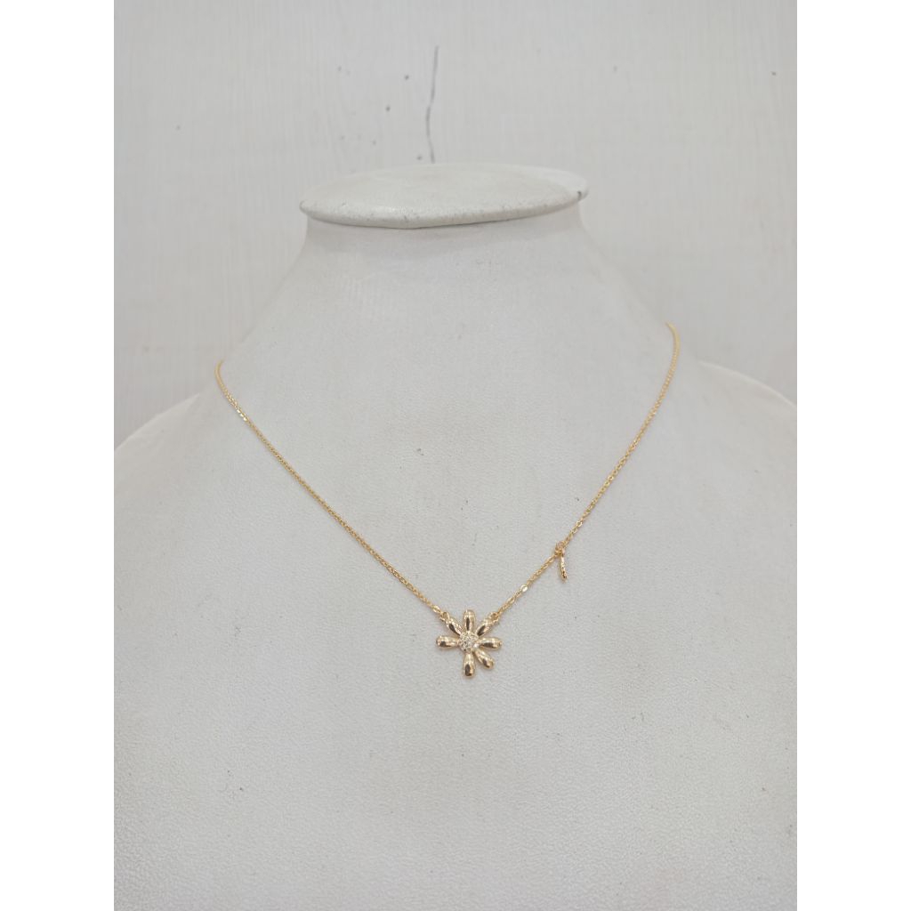 kalung emas 37,5% kadar muda variasi polos