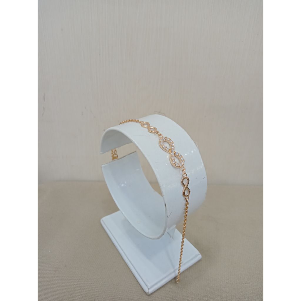 gelang emas 37,5% kadar muda variasi polos