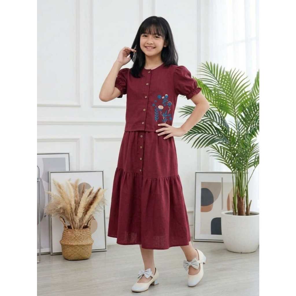 MARRIENE SET KIDS (7THN-15THN) ROK RAYON // SETELAN RAYON// ONE SET ROK ANAK REMAJA // SETELAN ANAK 