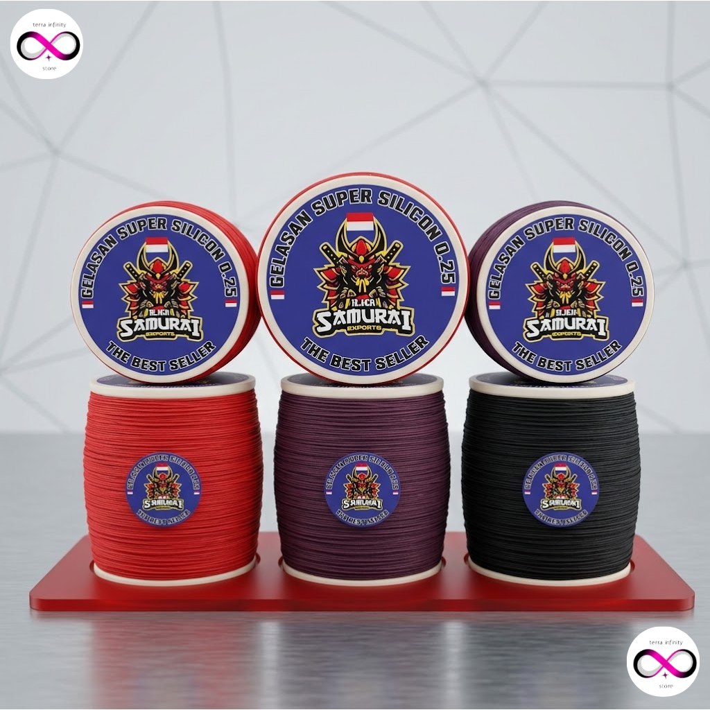 Gelasan Samurai Biru 0.25 Senar Bandung Kasar