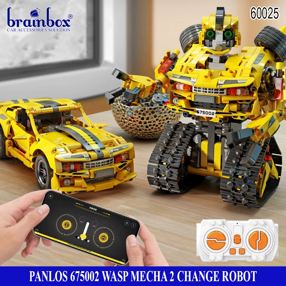 Panlos 675002 Wasp Mecha Bumble Bee to Change Robot Block Brick Mainan Balok Blok Brick Mobil