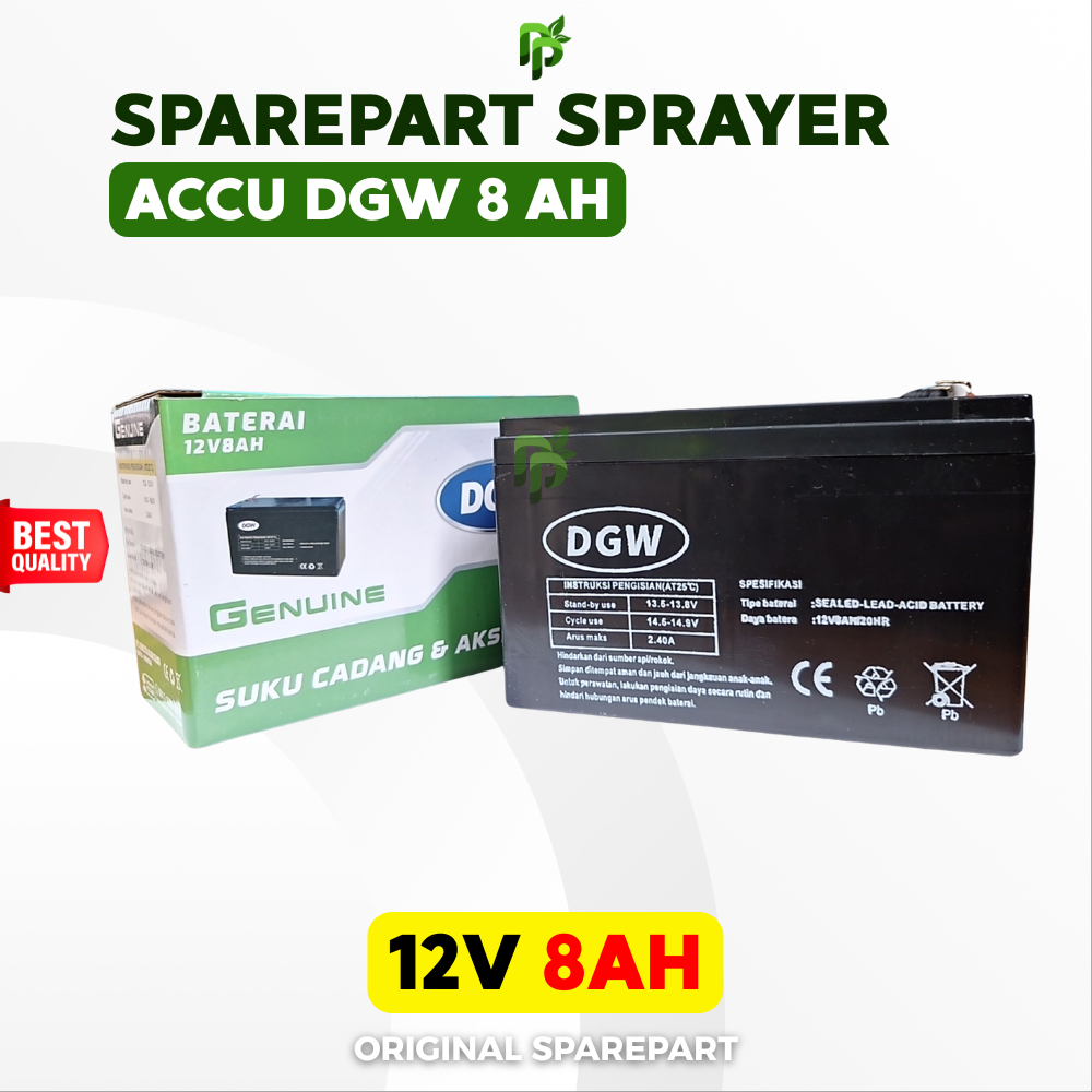 Aki Sprayer Elektrik DGW 8Ah 12V | Accu Battery Sprayer Elektrik