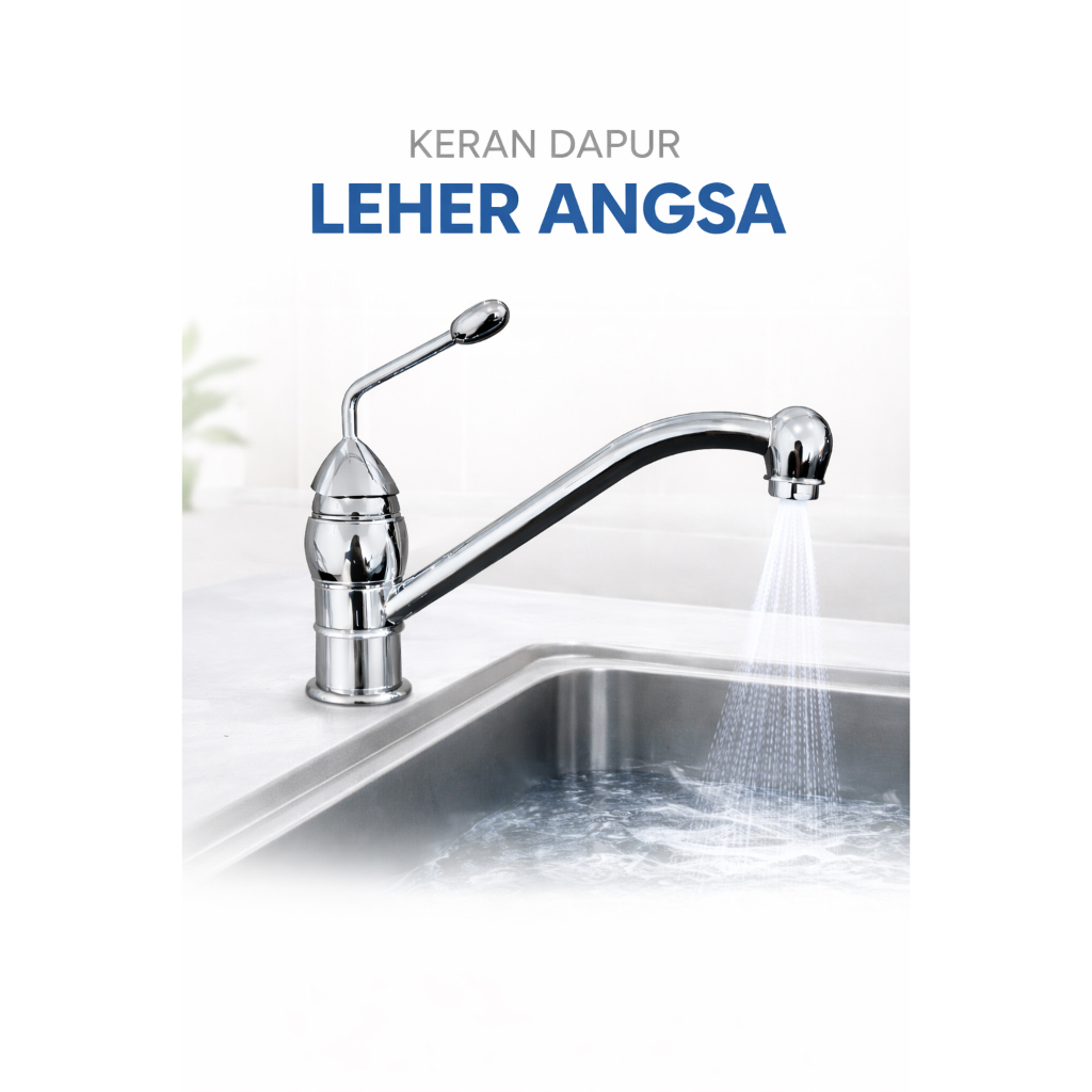 Keran Air Dapur Leher Angsa Stainless Steel