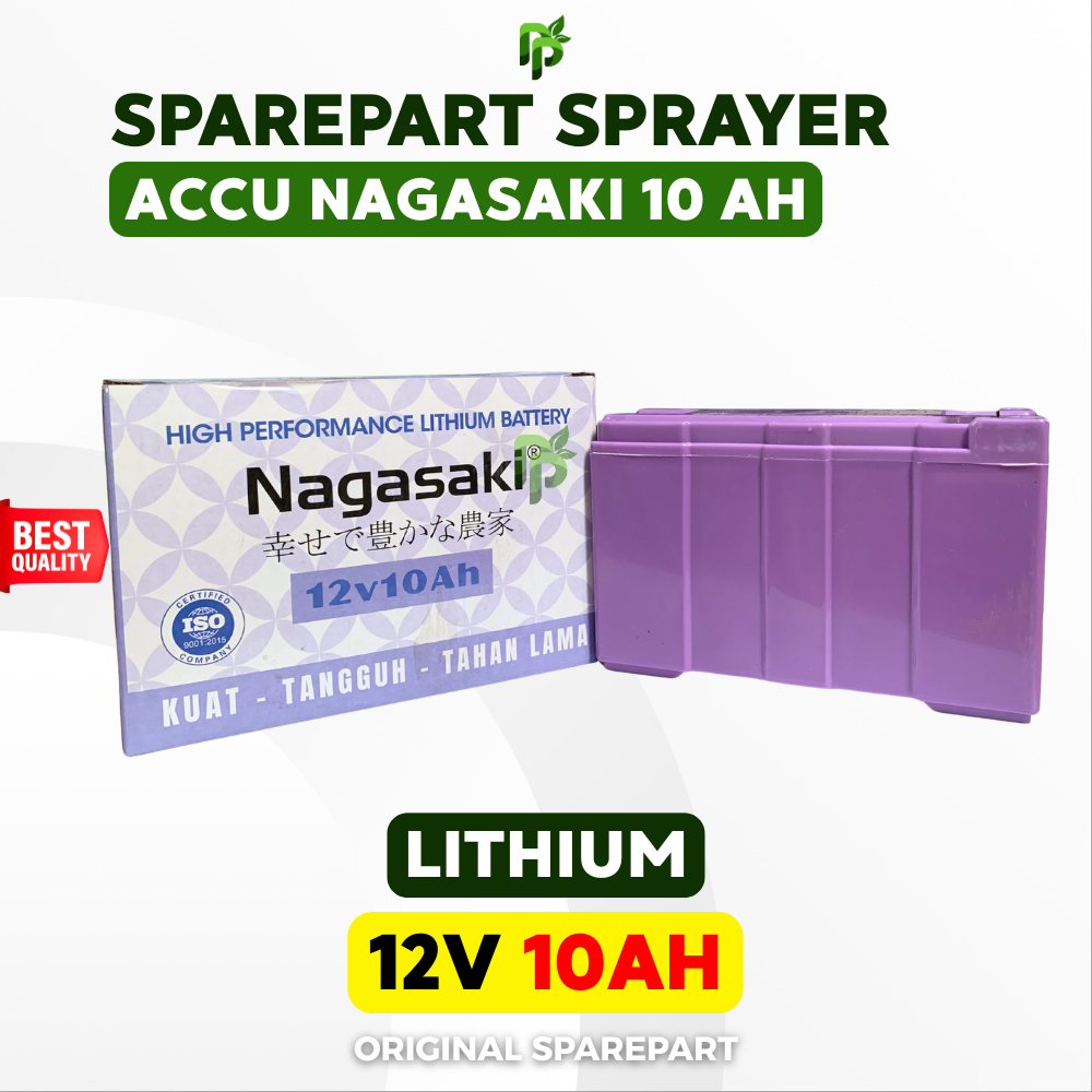 Aki Sprayer Elektrik NAGASAKI 10Ah 12V Lithium | Accu Battery Sprayer