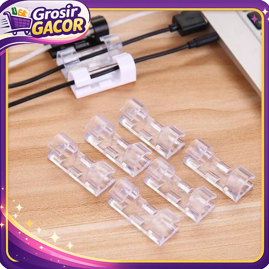 Klip Kabel 20PCS Cable Clip Klem Kabel Tempel Organizer USB Charger Data Management Stiker 3M Pengat