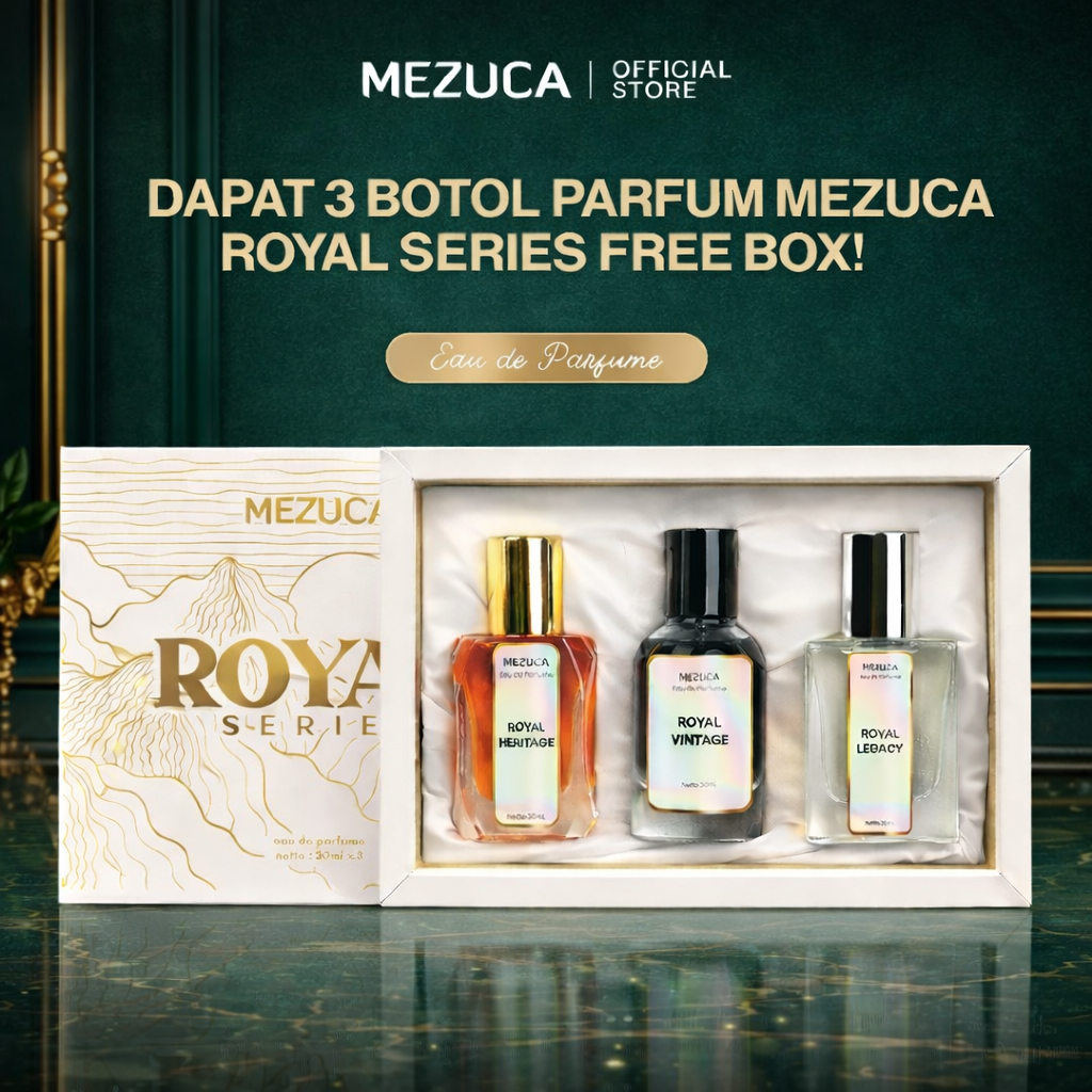 Dapat 3 PCS Parfum Mezuca Royal Series 30mL Free Box EDP  Wangi Awet Tahan Lama Unisex Pria Wanita