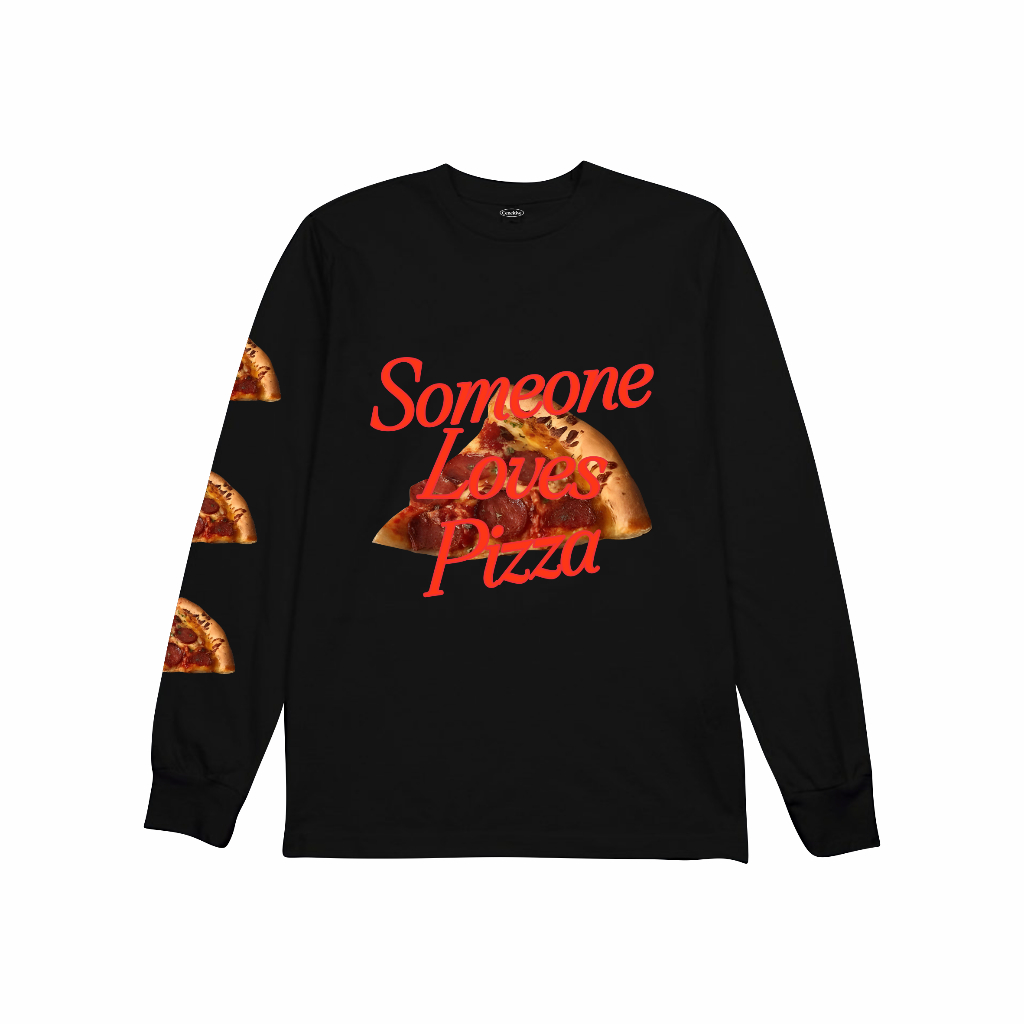 TS-Cencitive Pizza Black Longsleeve