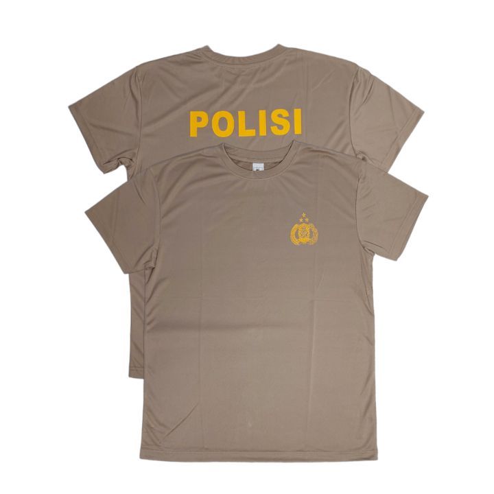 KAOS COKLAT POLISI JATAH | KAOS DALAMAN POLISI TERBARU