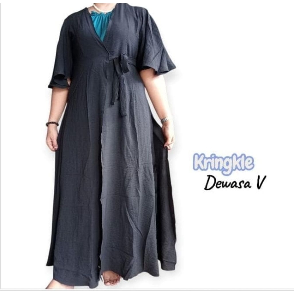 Dress Daster Manohara Bali Polos XL - Bahan Rayon Premium, Nyaman Dipakai, Desain Etnik