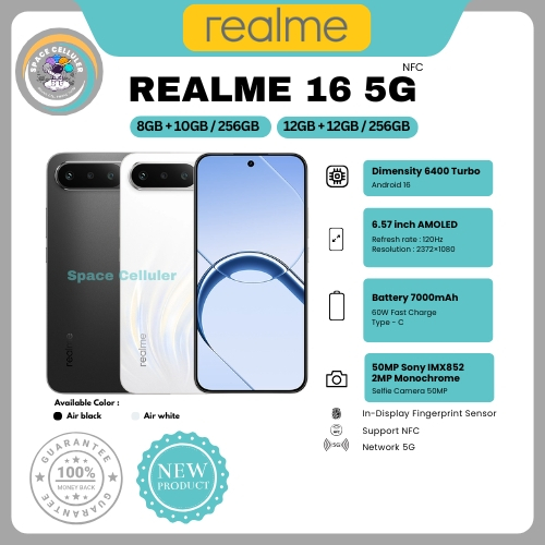 HP REALME 16 5G 12/256GB, 16 5G 8/256GB, 15 5G 12/256GB & 15 5G 8/256GB (BNIB)