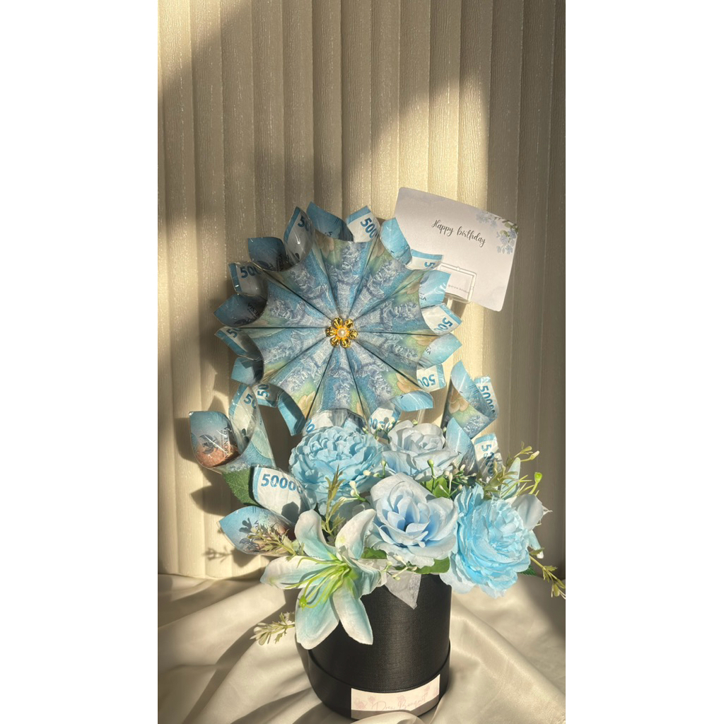 Money Bouquet | Money Flower Pot/Money Fower Bouquet:Standing Flower/Money Flower Desk/Money Bouquet