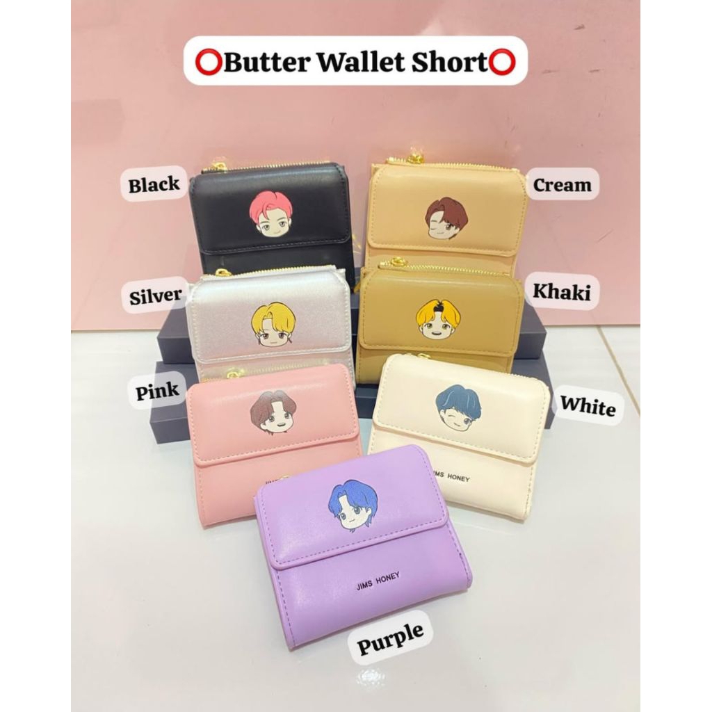 BUTTER SHORT WALLET JIMS HONEY | DOMPET LIPAT MINI JIMS HONEY | DOMPET MINI IMPORT