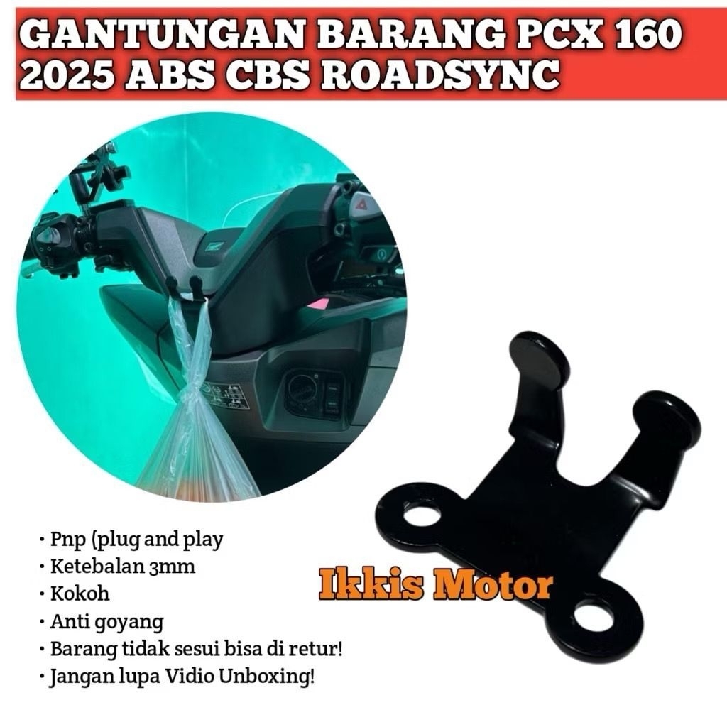 Gantungan Barang New PCX 160 2025 Roadsync ABS CBS  Cantolan Cantelan Barang