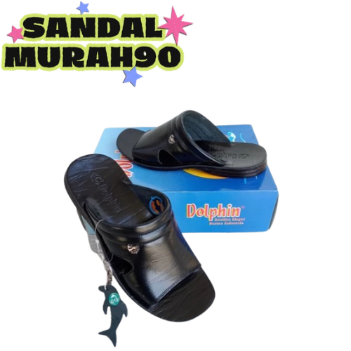 Dolphin Sandal Slide Pria Kulit Asli D.13 Classic series Sandal Pria Kulit Asli Merek Dolpin Origina