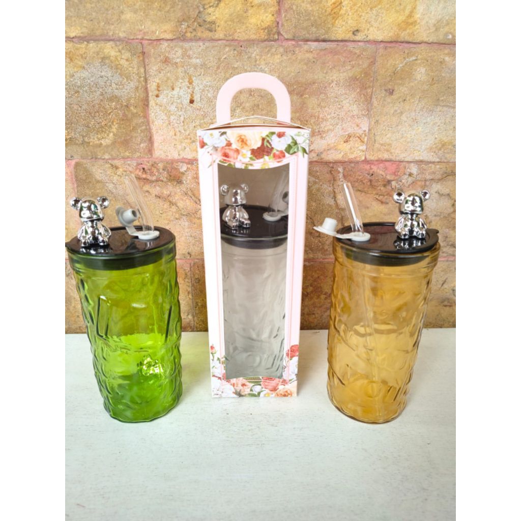 Botol Kristal Panda Kemas Box Souvenir / Gelas Kristal Panda Kemas Box Souvenir / Botol Kristal Pand