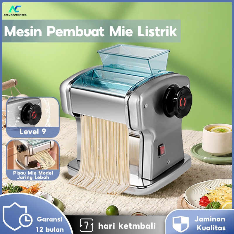TIXX Mesin Pembuat Mie Listrik Membuat Kue Bawang Kulit Pastel Multifungsi Noodle Maker
