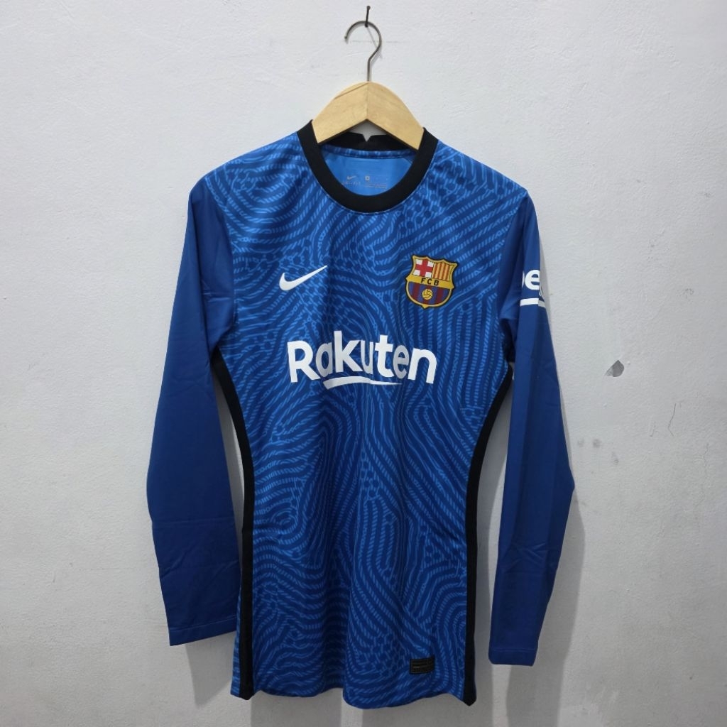 FCB FC BARCELONA 2020/21 5TH MATCH GOALKEEPER MEN'S DRI FIT FOOTBALL AUTHENTIC PLAYER ISSUE LONG SLE