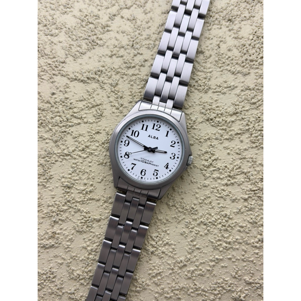 Arloji Jam tangan Seiko Alba Numerik Titanium Second Preloved