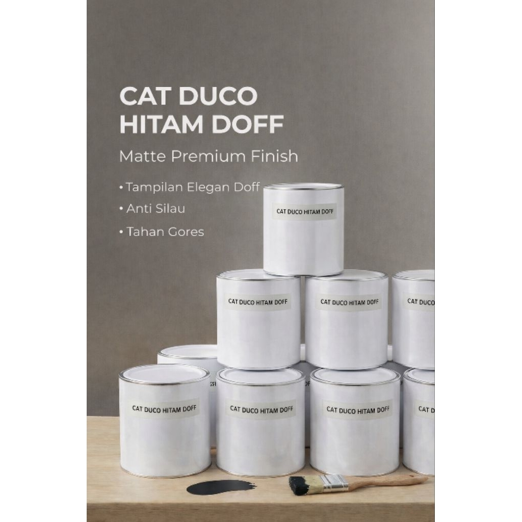 CAT DUCO MURAH ECER HITAM DOFF 1KG