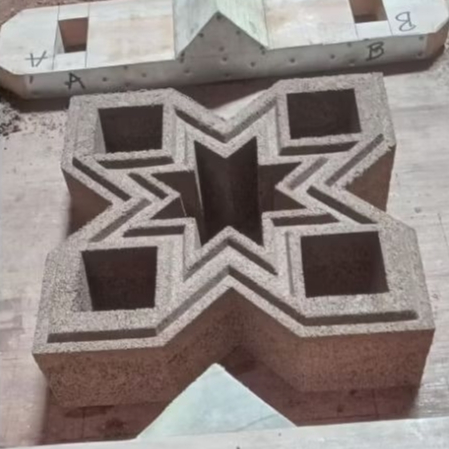 Cetakan Loster Roster Tumbuk Loster beton 1 Muka bahan Kayu 20x20x10