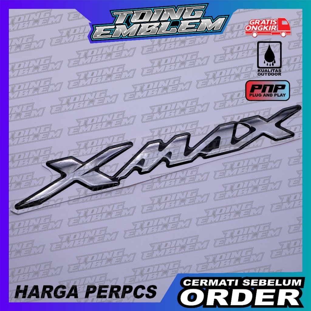 Emblem yamaha xmax jepang / emblem timbul yamaha xmax jepang/emblem titanium xmax / stiker logo yama