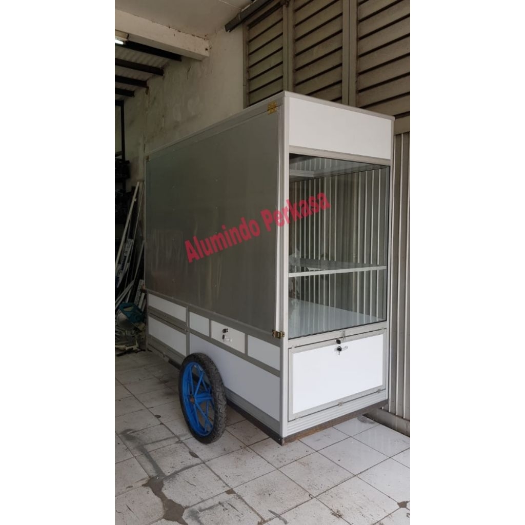 gerobak martabak / gerobak / gerobak gorengan / kue/gerobak aluminium