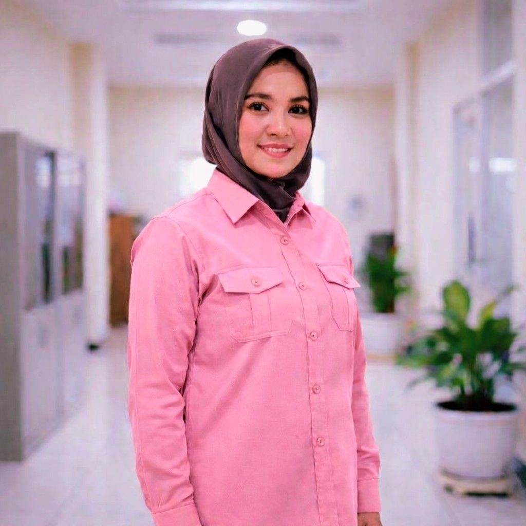 KEMEJA PDH WANITA WARNA PINK POLOS